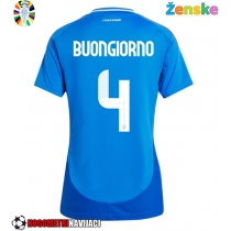 Ženske Nogometnih dresov Italija Alessandro Buongiorno #4 Domači EP 2024 Kratki rokavi